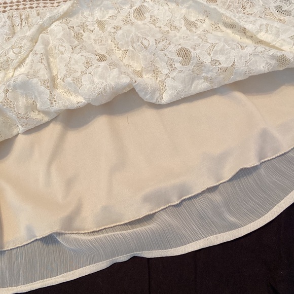 Victorian Bobbin Lace chiffon peplum blouse with matching cami undergarment - Picture 7 of 15